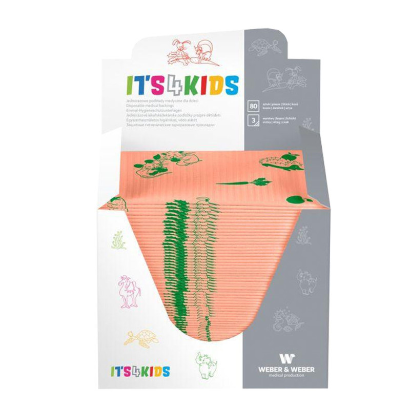 Podkład dla dzieci 33cm x 48cm morelowy podfoliowany 54g Its4kids 80szt