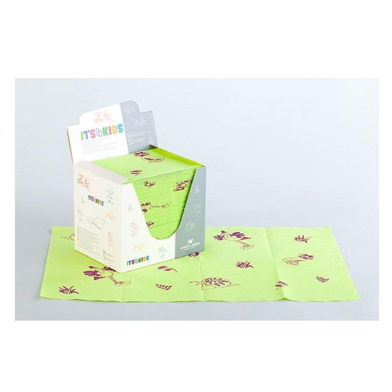 Podkład dla dzieci 33cm x 48cm limonkowy podfoliowany 54g Its4kids 480szt