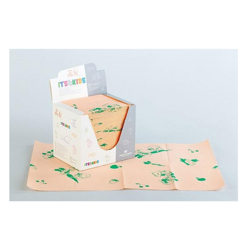 Podkład dla dzieci 33cm x 48cm morelowy podfoliowany 54g Its4kids 480szt