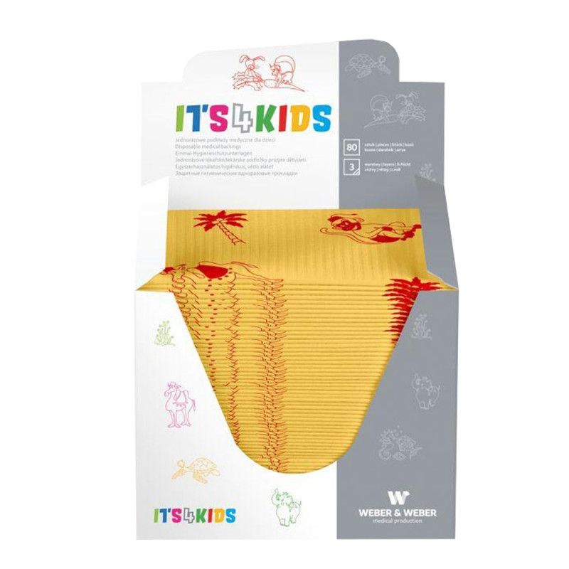 Podkład dla dzieci 33cm x 48cm żółty podfoliowany 54g Its4kids 480szt