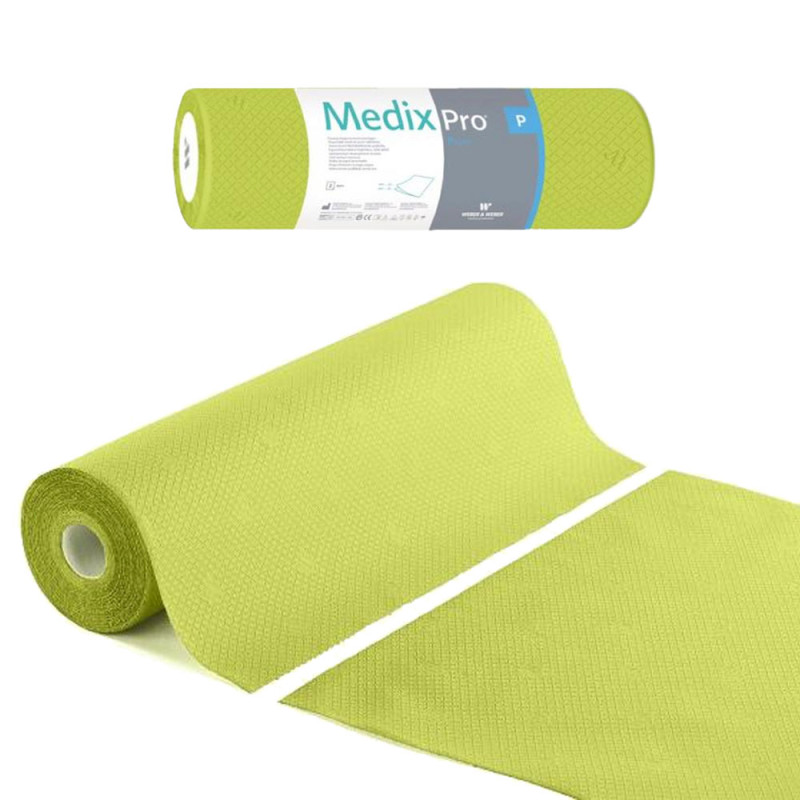 Podkład higieniczny na rolce 50cm x 50cm limonkowy 36g MedixPro 600szt