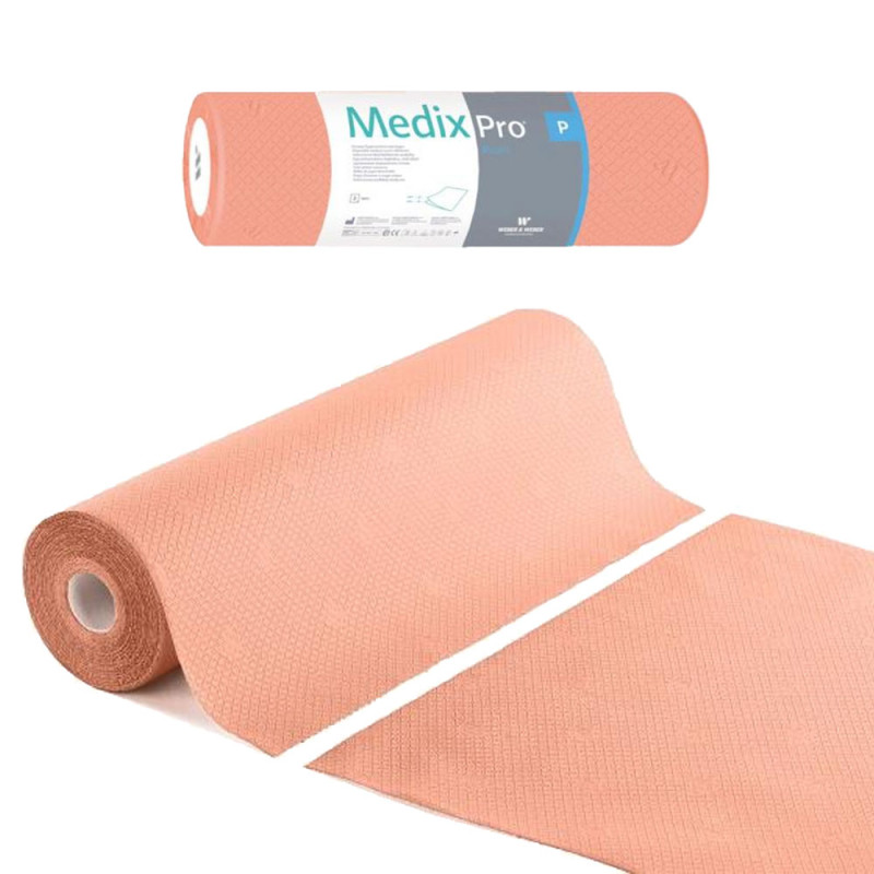 Podkład higieniczny na rolce 50cm x 50cm morelowy 36g MedixPro 600szt