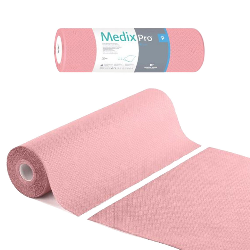 Podkład higieniczny na rolce 50cm x 50cm różowy 36g MedixPro 600szt