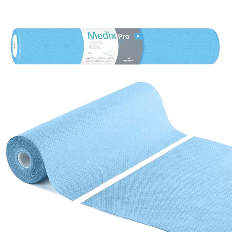 Podkład higieniczny na rolce 70cm x 50cm niebieski 36g MedixPro 600szt