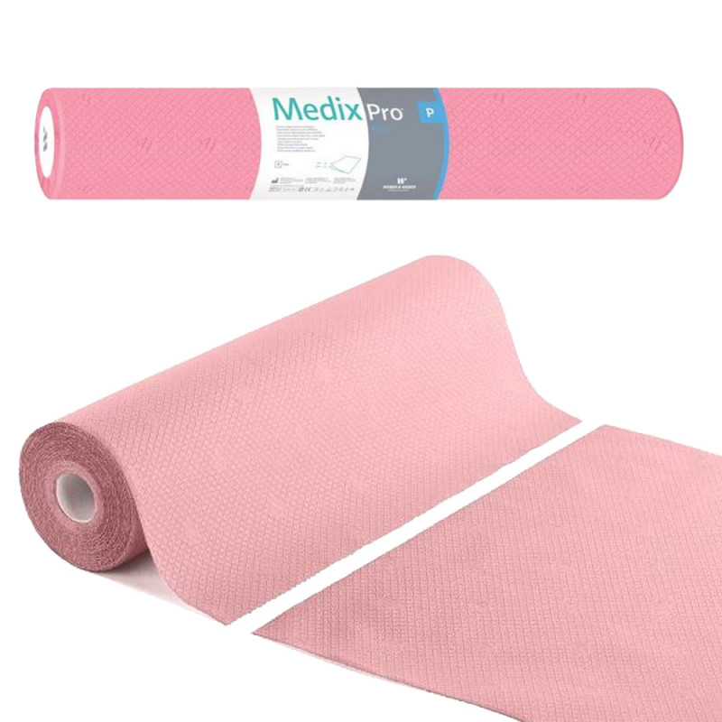 Podkład higieniczny na rolce 70cm x 50cm różowy 36g MedixPro 600szt