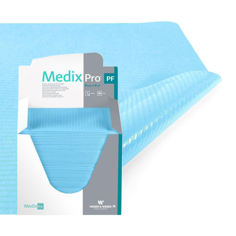 Podkład higieniczny 33cm x 48cm niebieski podfoliowany 54g MedixPro 480szt