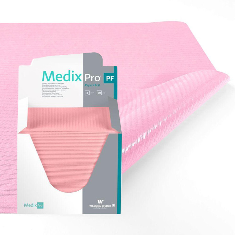 Podkład higieniczny 33cm x 48cm różowy podfoliowany 54g MedixPro 480szt