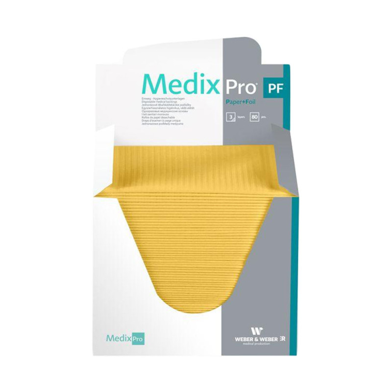 Podkład higieniczny 33cm x 48cm żółty podfoliowany 54g MedixPro 480szt