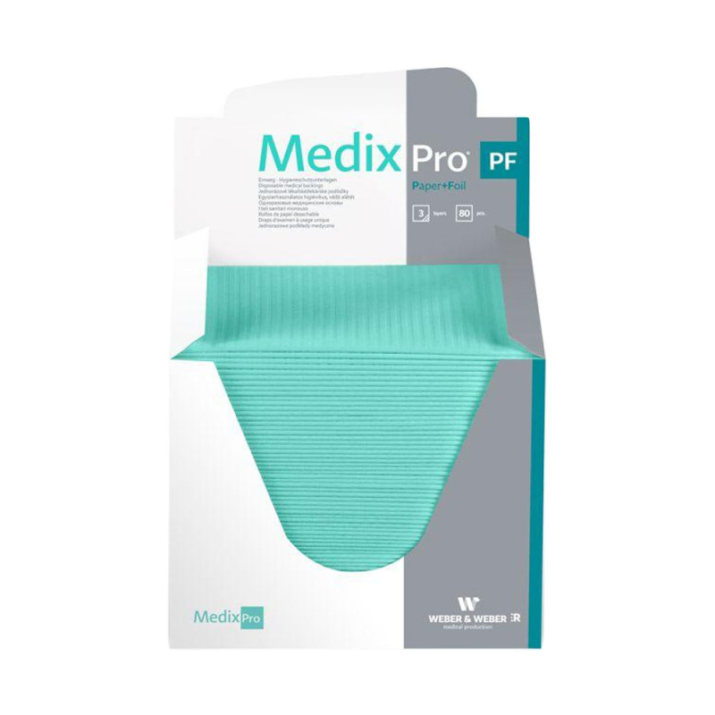 Podkład higieniczny 33cm x 48cm zielony podfoliowany 54g MedixPro 480szt