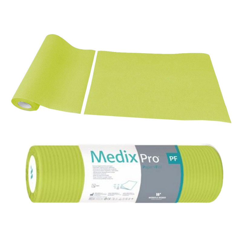 Podkład higieniczny na rolce 33cm x 50cm limonkowy podfoliowany 54g MedixPro 600szt