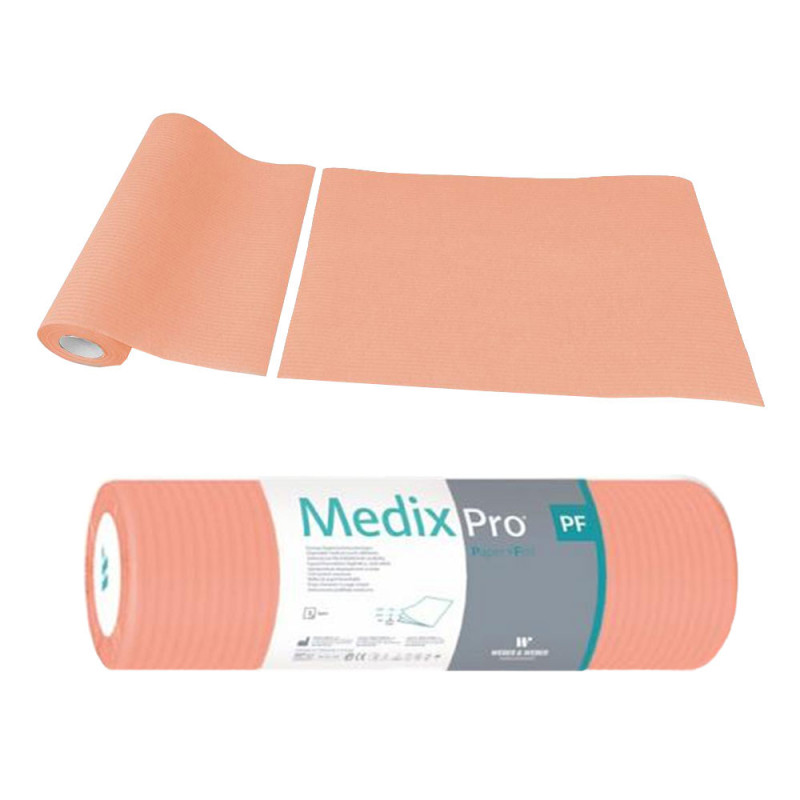 Podkład higieniczny na rolce 33cm x 50cm morelowy podfoliowany 54g MedixPro 600szt