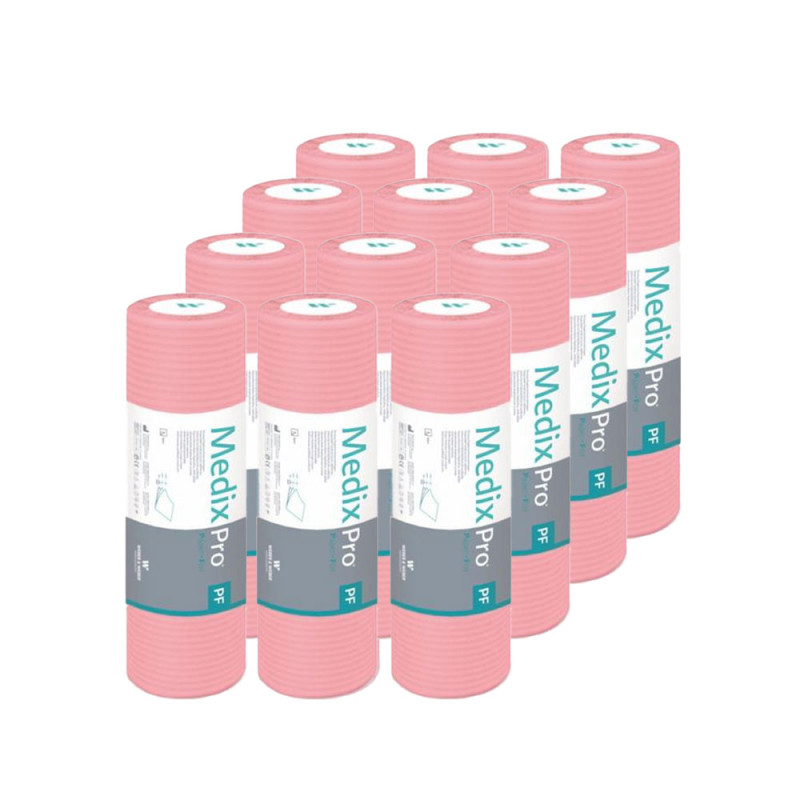 Podkład higieniczny na rolce 33cm x 50cm różowy podfoliowany 54g MedixPro 600szt