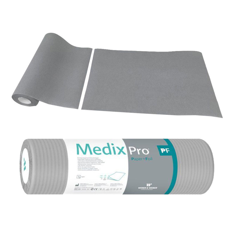 Podkład higieniczny na rolce 33cm x 50cm szary podfoliowany 54g MedixPro 600szt