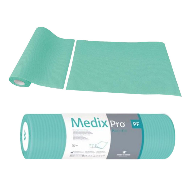 Podkład higieniczny na rolce 33cm x 50cm zielony podfoliowany 54g MedixPro 600szt
