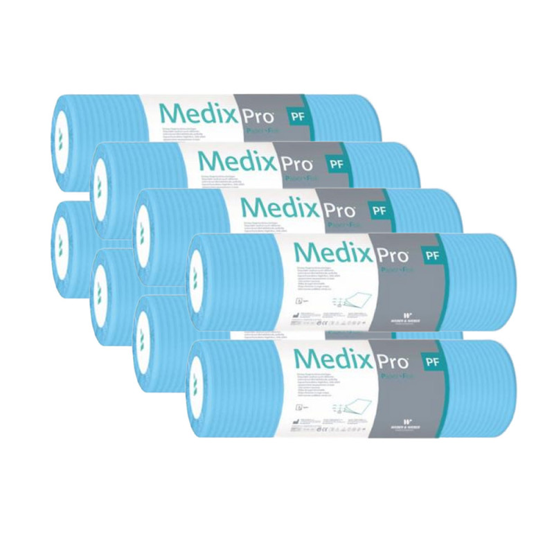 Podkład higieniczny na rolce 38cm x 50cm niebieski podfoliowany 54g MedixPro 640szt