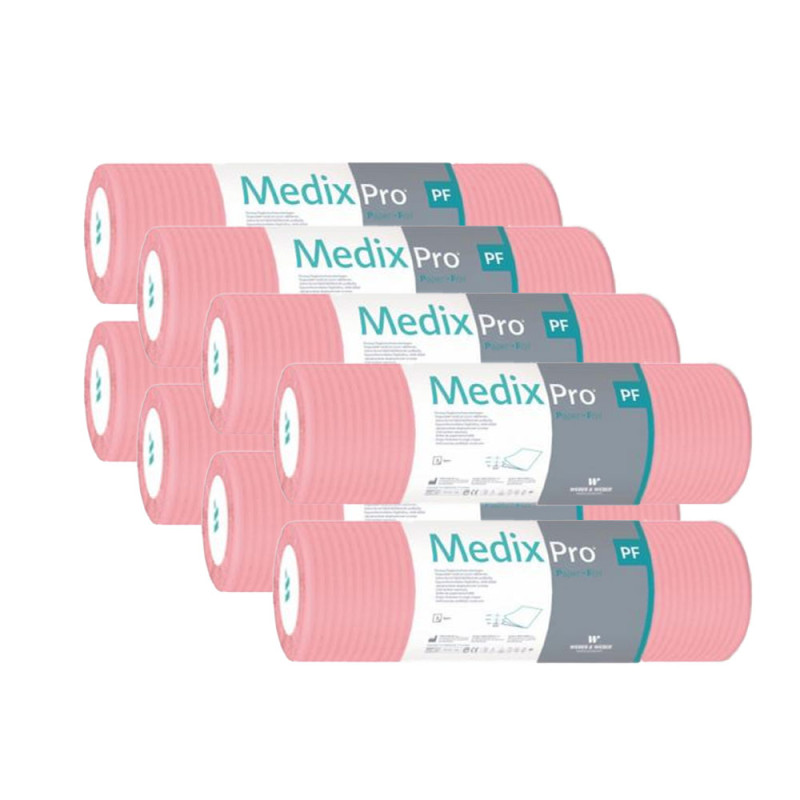 Podkład higieniczny na rolce 38cm x 50cm różowy podfoliowany 54g MedixPro 640szt