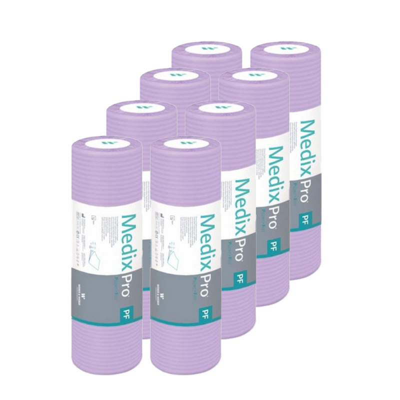 Podkład higieniczny na rolce 38cm x 50cm fioletowy podfoliowany 54g MedixPro 640szt