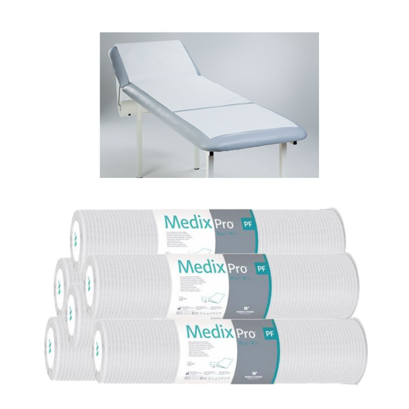 Podkład higieniczny na rolce 50cm x 50cm biały podfoliowany 54g MedixPro 480szt