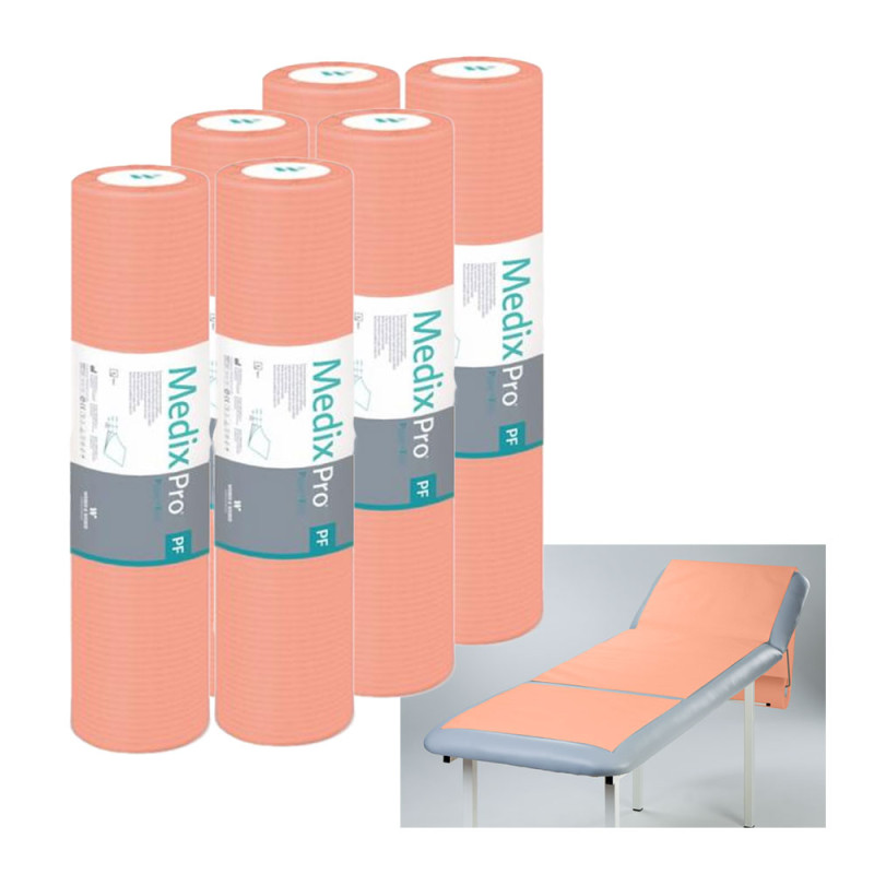 Podkład higieniczny na rolce 50cm x 50cm morelowy podfoliowany 54g MedixPro 480szt