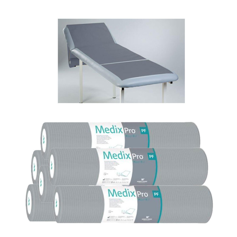 Podkład higieniczny na rolce 50cm x 50cm szary podfoliowany 54g MedixPro 480szt