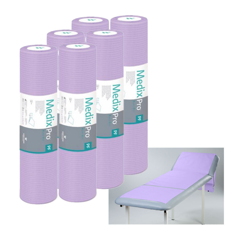 Podkład higieniczny na rolce 50cm x 50cm fioletowy podfoliowany 54g MedixPro 480szt