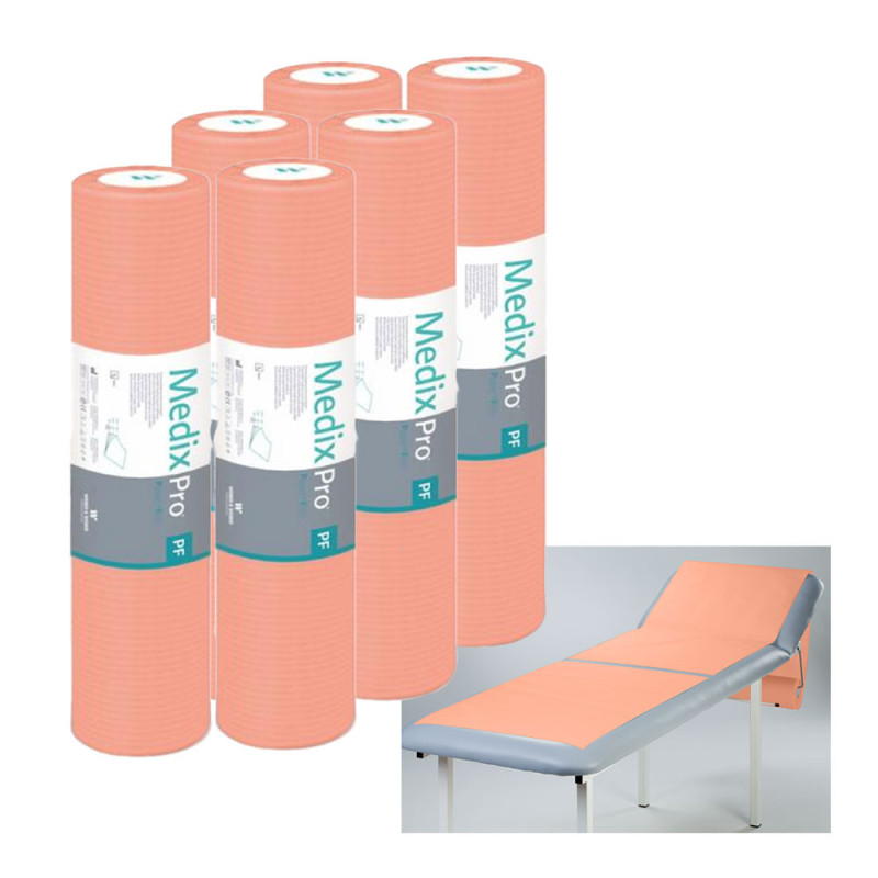 Podkład higieniczny na rolce 50cm x 80cm morelowy podfoliowany 54g MedixPro 300szt