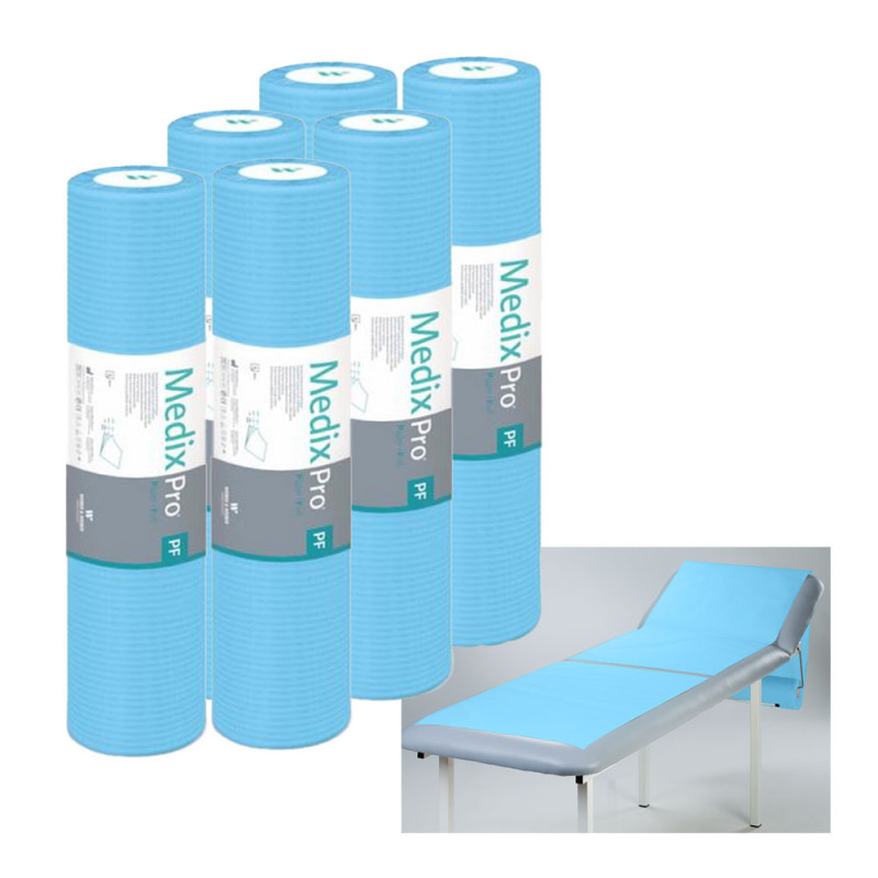 Podkład higieniczny na rolce 50cm x 80cm niebieski podfoliowany 54g MedixPro 300szt