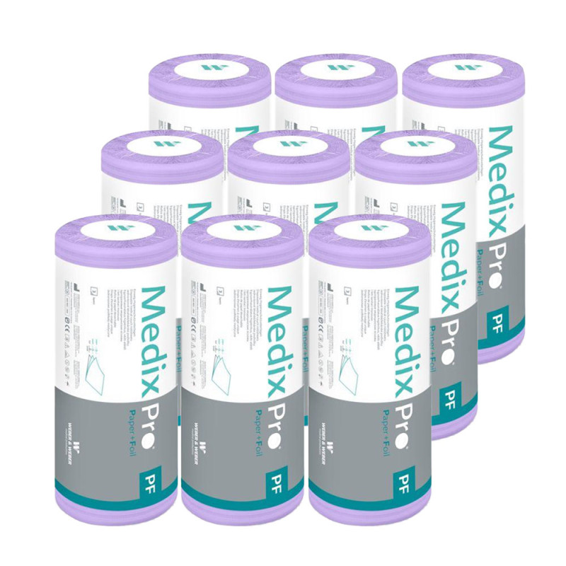 Podkład higieniczny na rolce 50cm x 50cm fioletowy podfoliowany 54g MedixPro 360szt