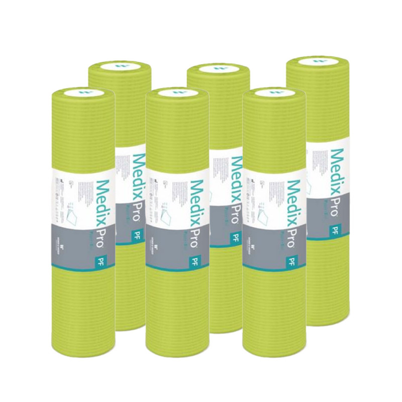 Podkład higieniczny na rolce 60cm x 50cm limonkowy podfoliowany 54g MedixPro 480szt