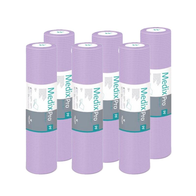 Podkład higieniczny na rolce 60cm x 50cm fioletowy podfoliowany 54g MedixPro 480szt