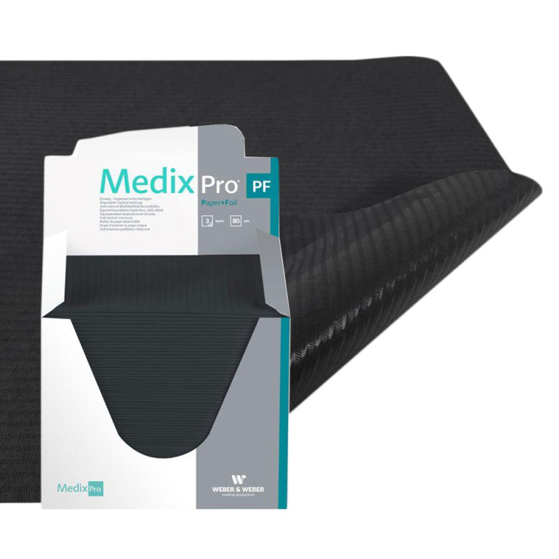 Podkład higieniczny 33cm x 48cm czarny podfoliowany 54g MedixPro 480szt