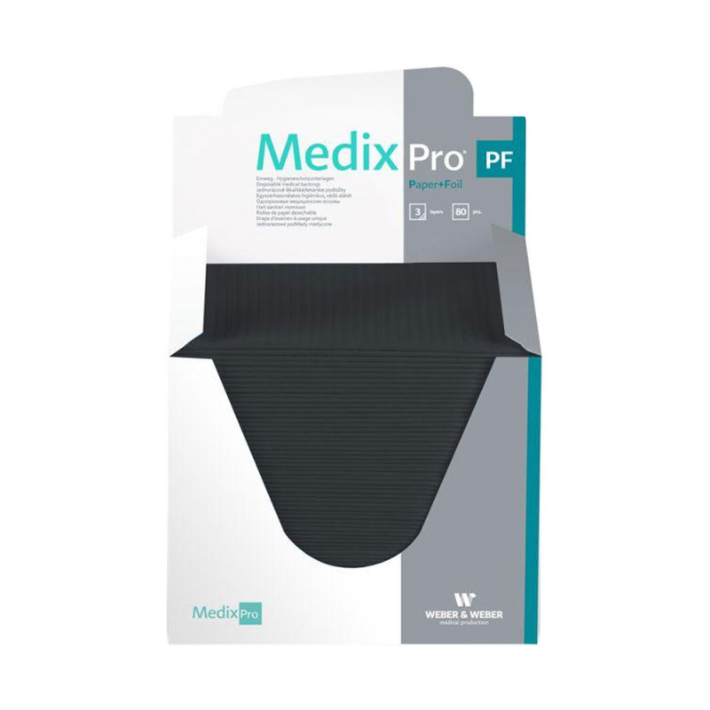 Podkład higieniczny 33cm x 48cm czarny podfoliowany 54g MedixPro 480szt