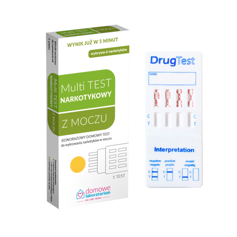 Domowy test narkotykowy Drugtest z moczu Multi test 50szt