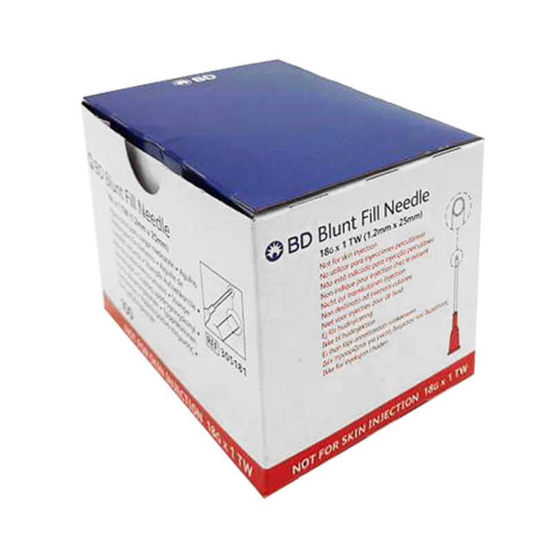 Igły do pobierania leków 25mm x 1,2mm 18G BD Blunt Fill bez filtra 100szt
