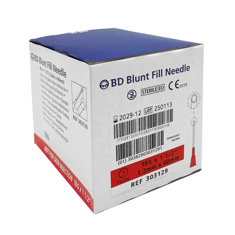 Igły do pobierania leków 40mm x 1,2mm 18G BD Blunt Fill bez filtra 100szt