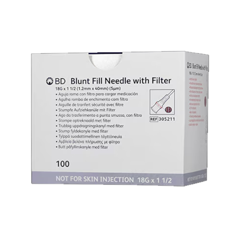 Igły do pobierania leków 40mm x 1,2mm 18G BD Blunt Fill z filtrem 100szt