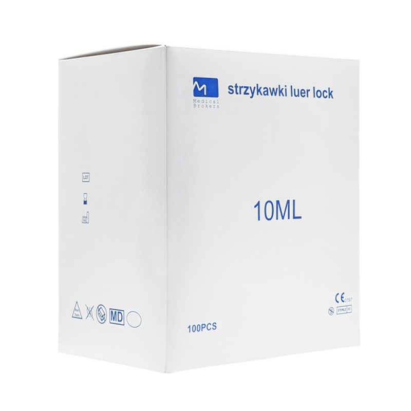 Strzykawka 10ml luer lock trzyczęściowa Medical Brokers 100szt