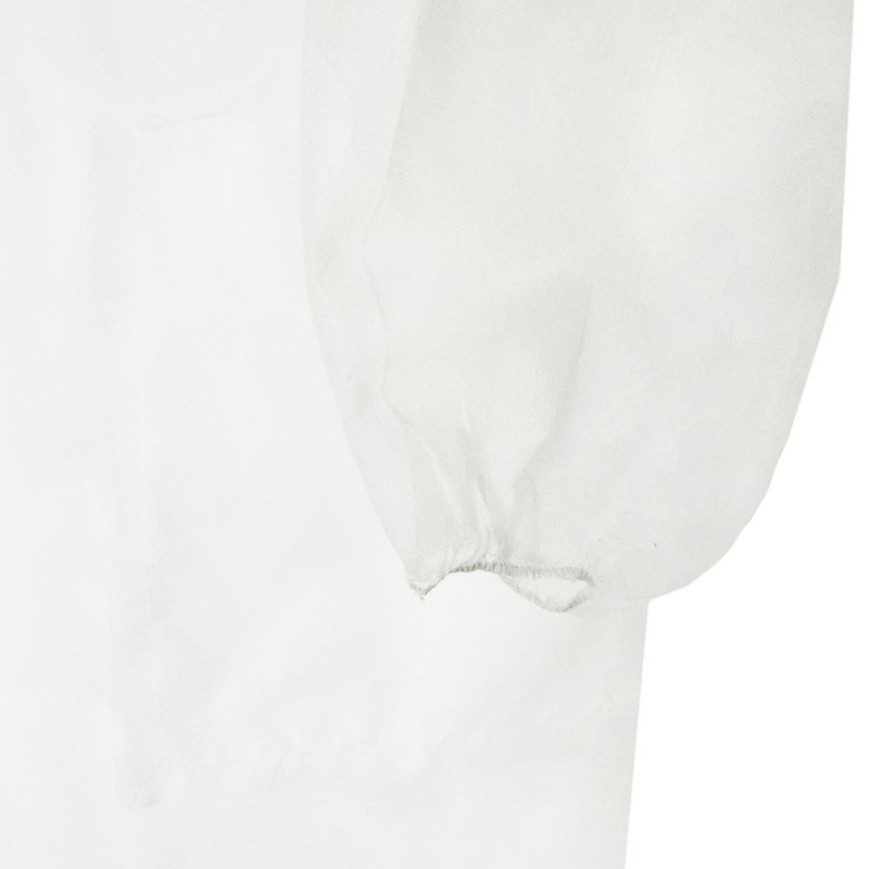 Fartuch jednorazowy biały M na napy laboratoryjny (flizelina 23g) 100szt