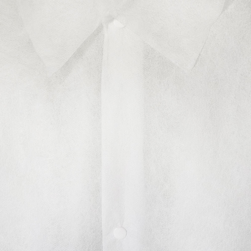 Fartuch jednorazowy biały XXXL na napy laboratoryjny (flizelina 23g) 10szt