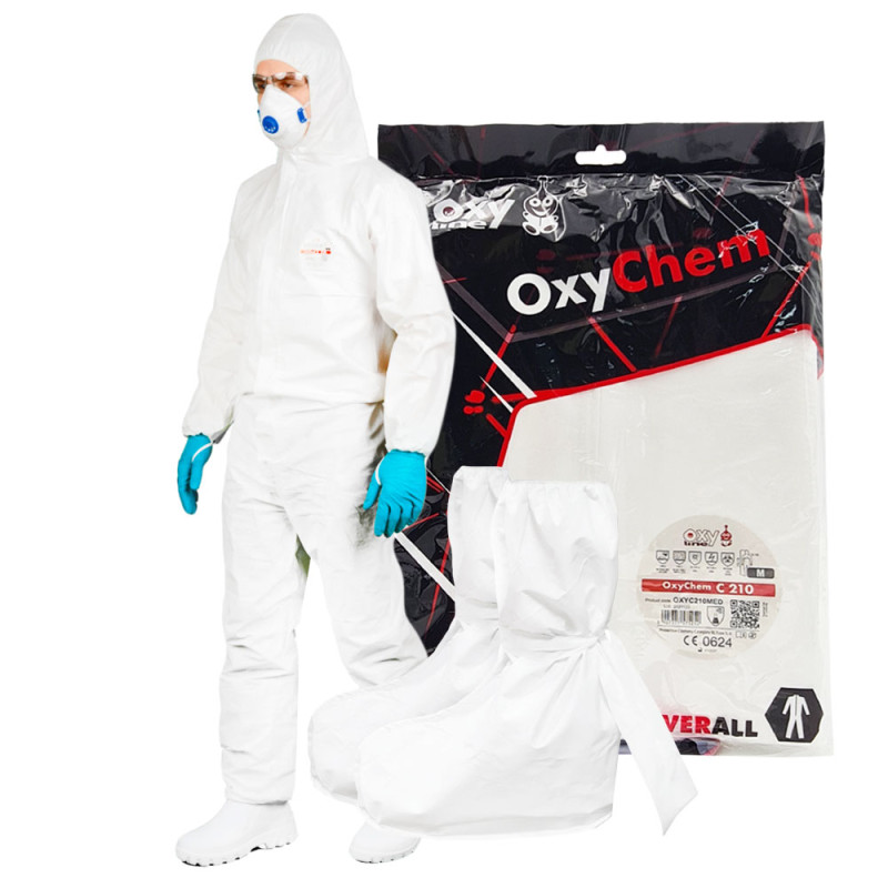Kombinezon ochronny lakierniczy M OxyChem C210 + ochraniacze na buty wysokie
