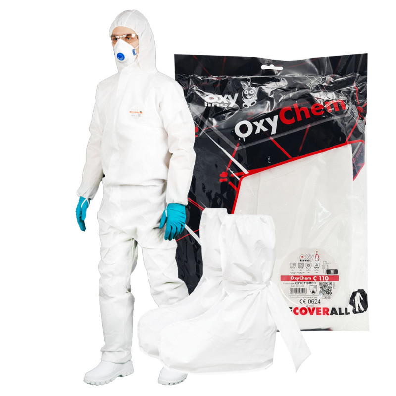 Kombinezon ochronny malarski M OxyChem C110 + ochraniacze na buty wysokie