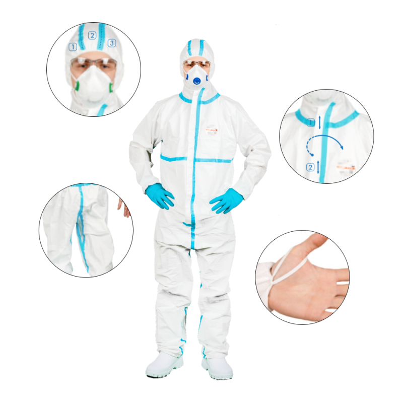 Kombinezon ochronny przeciwchemiczny XXXL OxyChem C310 + ochraniacze na buty wysokie