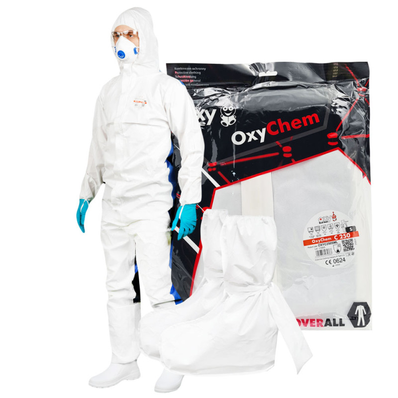 Kombinezon ochronny lakierniczy S OxyChem C250 + ochraniacze na buty wysokie