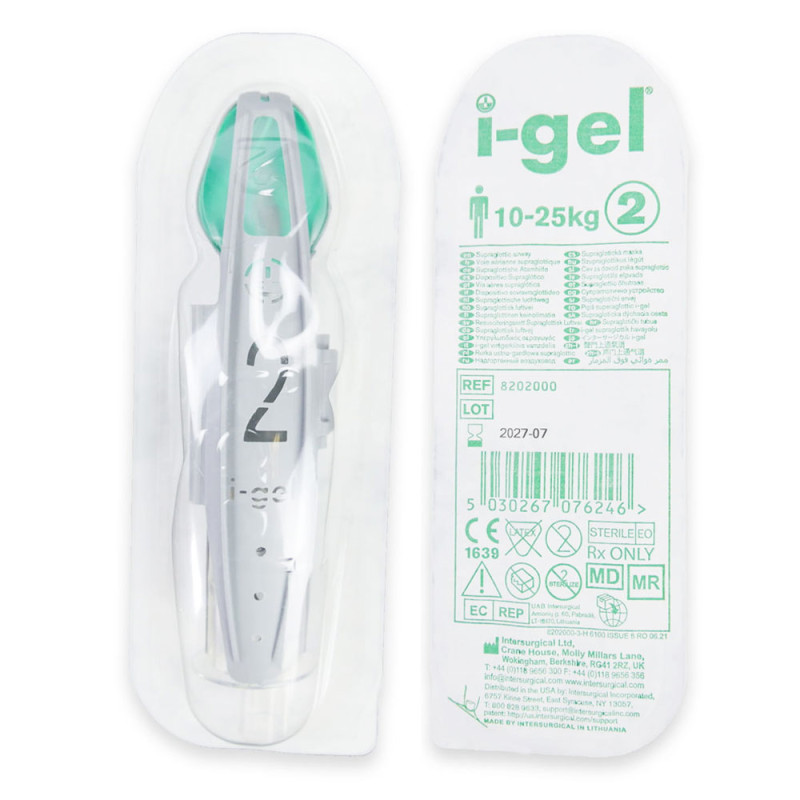 Maska krtaniowa I gel rozmiar 2 dla małego dziecka maska oddechowa intubacyjna żelowa I-gel 1 szt