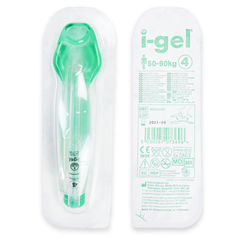 Maska krtaniowa I gel rozmiar 4 dla średniego dorosłego maska oddechowa intubacyjna żelowa I-gel 1 szt