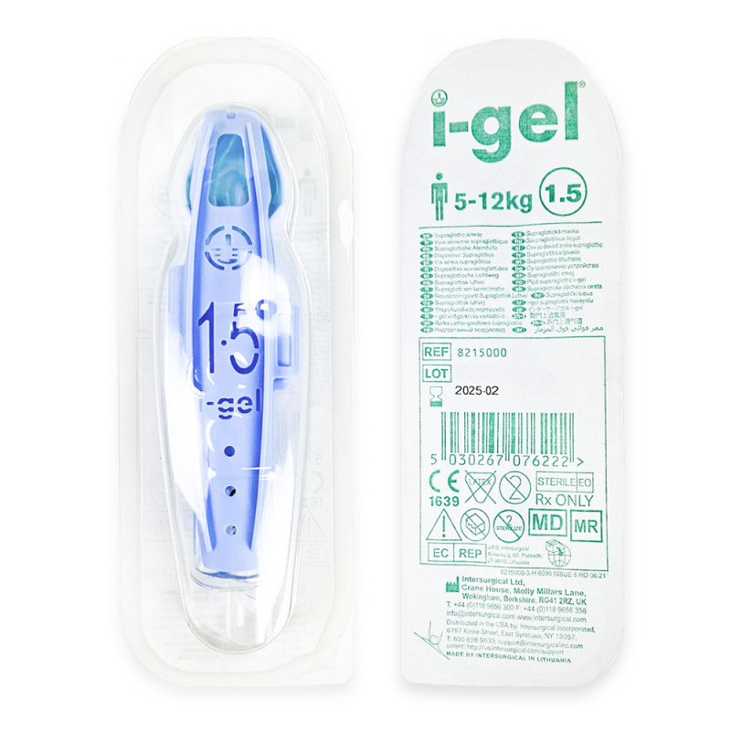 Maska krtaniowa I gel rozmiar 1.5 dla niemowląt maska oddechowa intubacyjna żelowa I-gel 10 szt