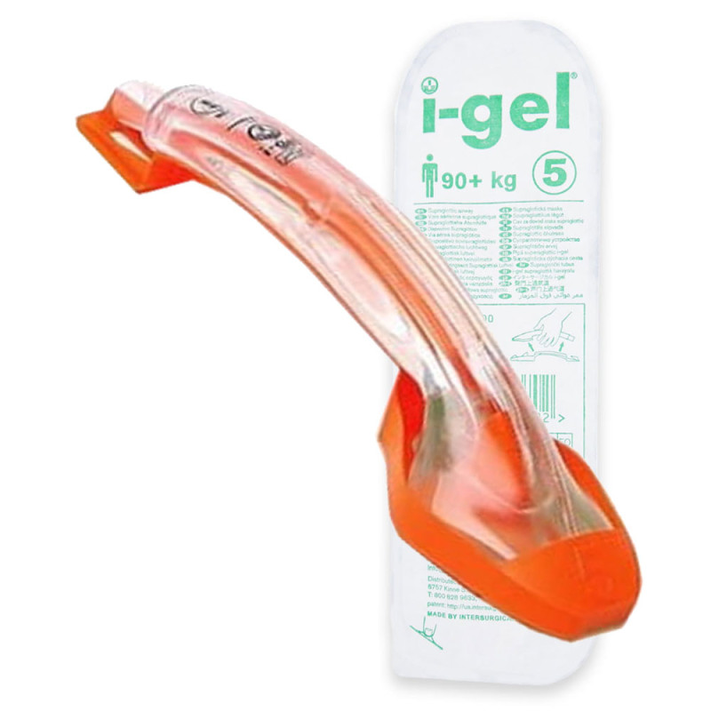 Maska krtaniowa I gel rozmiar 5 dla dużego dorosłego maska oddechowa intubacyjna żelowa I-gel 25 szt