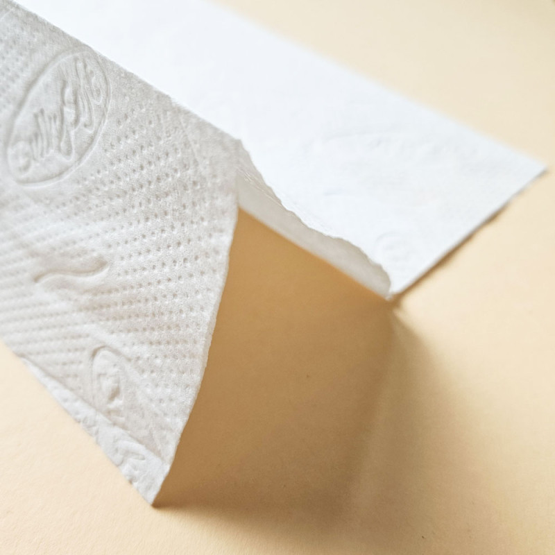 Ekologiczny ręcznik papierowy w listkach 24x21,5cm składany typu Z-FOLD 3000szt biały 2 warstwy