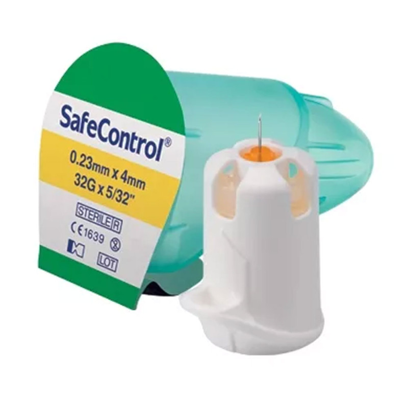 Igły do insuliny 32G 4mm x 0,23mm Unifine SafeControl aktywne bezpieczne igły insulinowe 100szt