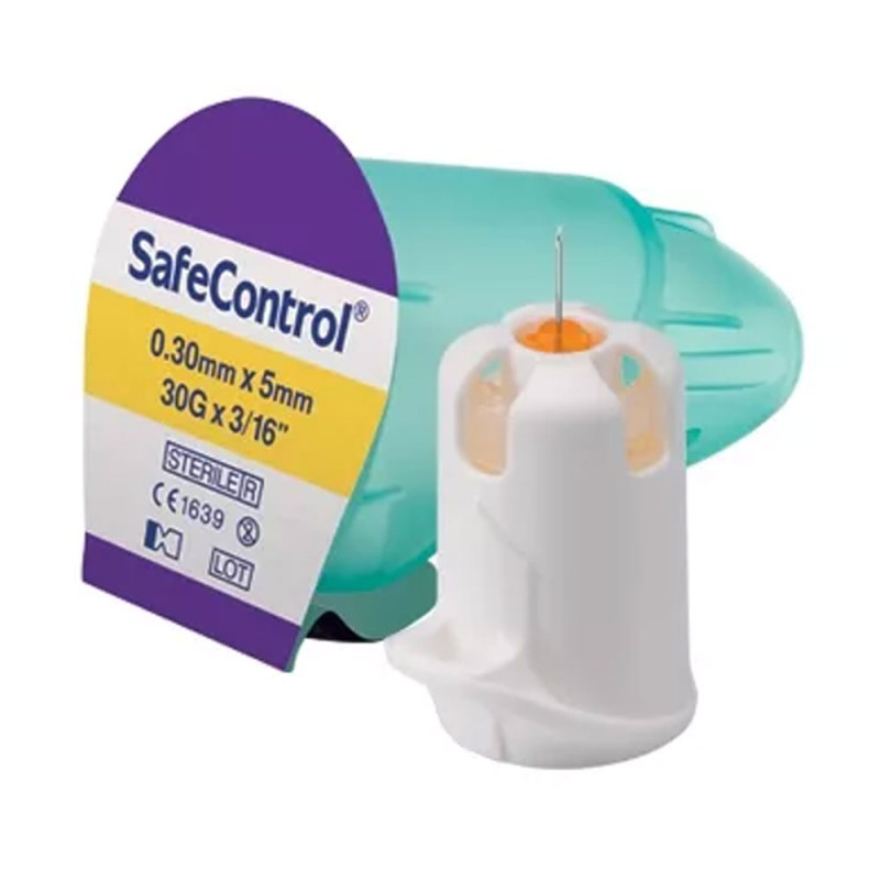 Igły do insuliny 30G 5mm x 0,30mm Unifine SafeControl aktywne bezpieczne igły insulinowe 100szt